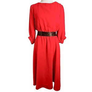 Vintage Ferrali Petites Rafael Matz Button Detail 3/4 Sleeve Casual Dress